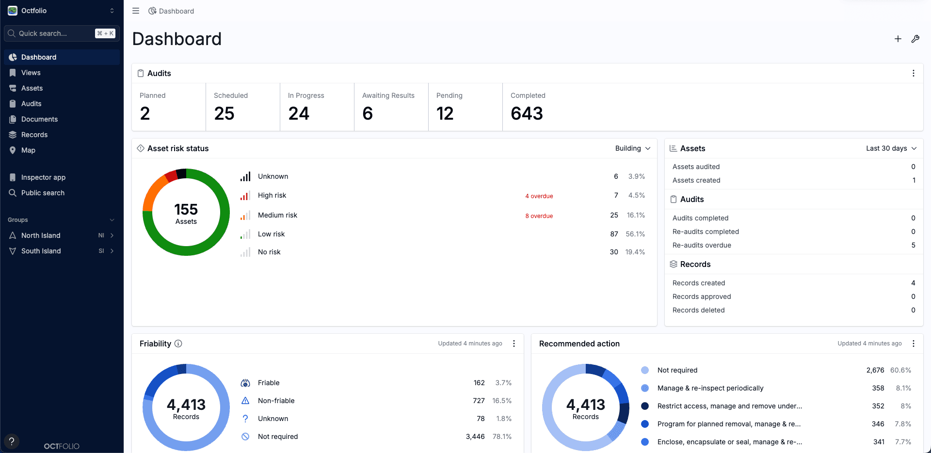 Octfolio platform interface